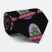 Cute T-rex Dinosaur in ruimteschip Stropdas (Opgerold)