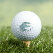 Cute T-Rex Dinosaur Monogram Golfballen (Insitu Shirt)