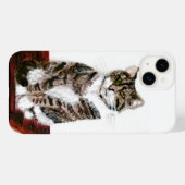 Cute Tabby Cat Art Case-Mate iPhone Case (Achterkant (horizontaal))