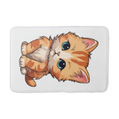 Cute Tabby Cat Badmat (Voorkant)