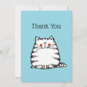 Cute Tabby Cat Bedankkaart (Voorkant)