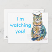 Cute Tabby Cat Briefkaart (Voorkant / Achterkant)