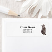 Cute Tabby Cat Etiket (Insitu)