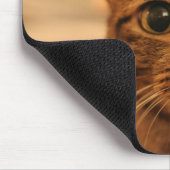 Cute tabby cat face mousepad muismat (Hoek)