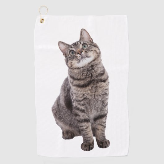 Cute Tabby Cat Golfhanddoek (Voorkant)