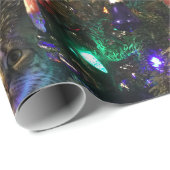 Cute Tabby Cat in kerstboom Cadeaupapier (Rol Hoek)