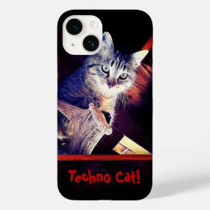 Cute Tabby Cat in Rafters Photo Custom Case-Mate iPhone 14 Hoesje