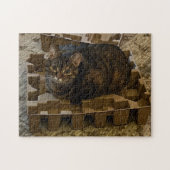 Cute Tabby Cat in Vacuum Insert Box Puzzle Legpuzzel (Horizontaal)