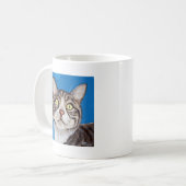 Cute Tabby Cat Painting Koffiemok (Voorkant links)