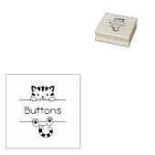 Cute Tabby Cat Peking Custom Name Rubberstempel (Gestempeld)