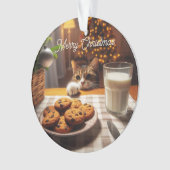 Cute Tabby Cat Reaching pour les cookies Noël (devant)