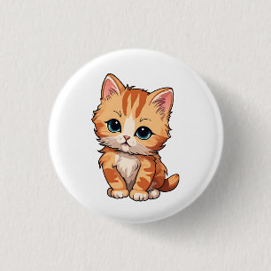 Cute Tabby Cat Ronde Button 3,2 Cm