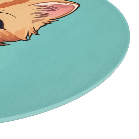 Cute Tabby Cat Snijplank (Hoek)