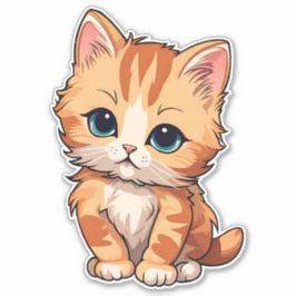 Cute Tabby Cat Sticker