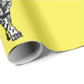 Cute Tabby Cat Yellow Colorful art Cadeaupapier (Rol Hoek)