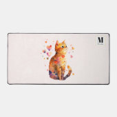 Cute Tabby Chat avec Coeur Monogramme (Recto)