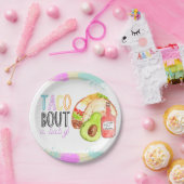Cute taco Fiesta thema babydouchepapier bord (Feest)