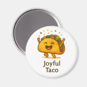 Cute Taco Fridge Magnet | Funny Foodie Gift (Recto/Verso)