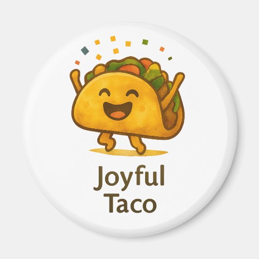 Cute Taco Fridge Magnet | Funny Foodie Gift (Devant)