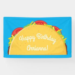 Cute Taco Kinder 1st Birthday Party Mexican Food Spandoek
