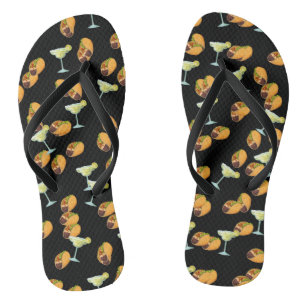 Cute Taco Margarita Pattern Mexican Food Teenslippers