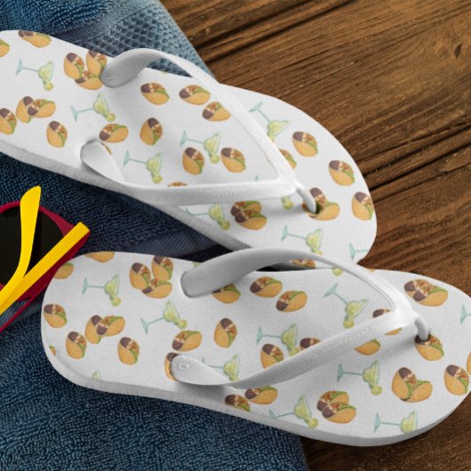 Cute Taco Margarita Pattern Mexican Food Teenslippers