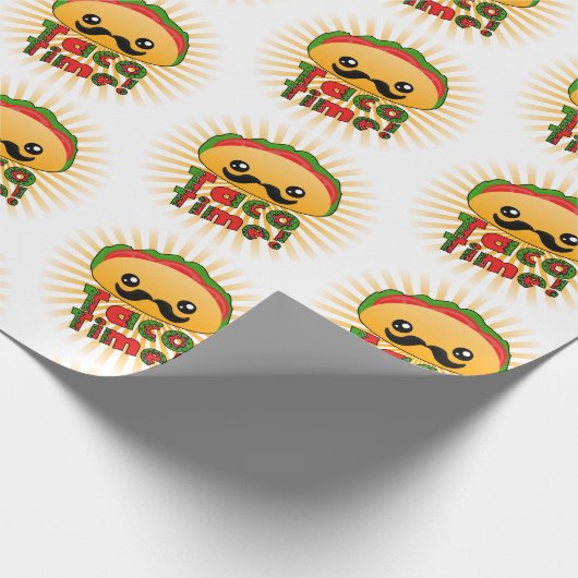 Cute Taco Time Pattern Cadeaupapier (Hoek)