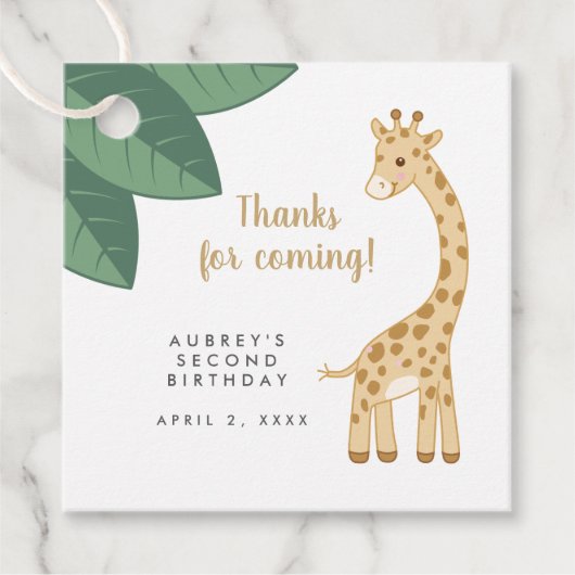 Cute tan en brown dank je bedankjes labels (Voorkant)