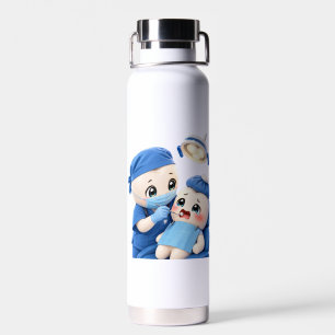 Cute Tandarts Baby Patiënt Geïsoleerde Fles