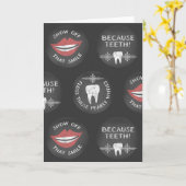 Cute Tandarts Patroon - Grappige Tandartsassistent Kaart (Gele Bloem)