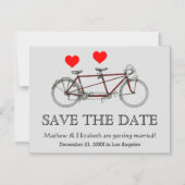 cute tandem fiets Wedding Save the Date Magnetische Uitnodiging (Voorkant)