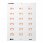 Cute Tangerine Bicycle Etiket (Full Sheet)