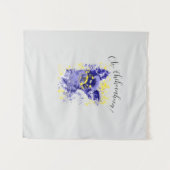 Cute Tapisserie de Chihuahua bleu Abstrait (Devant (Horizontal))