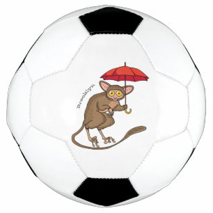 Cute Tarsier avec dessin animé parapluie