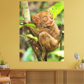 Cute Tarsier Monkey Wildlife Canvas Afdruk (Insitu (Woonkamer))