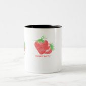 Cute tasse de café fraise (Centre)