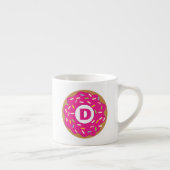 Cute tasse espresso avec logo beigne vitrée rose (Droite)