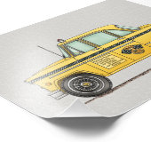 Cute Taxi Cab Foto Afdruk (Hoek)