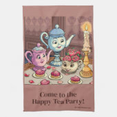 Cute Tea Cup Party Serviettes de cuisine (Vertical)