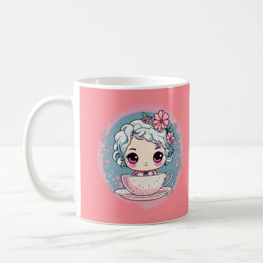 Cute Tea Cup Poupée Mug (Gauche)