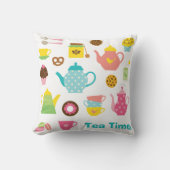 Cute Tea Party Pillow Kussen (Voorkant)