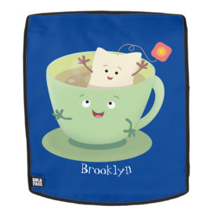 Cute teabag cup cartoon humor rugtassen