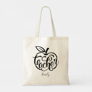 Cute Teach Love Inspire Teacher Gift Canvas tas