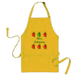 Cute Teacher Apples Art Apron Standaard Schort