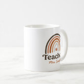 Cute Teacher Appreciation Boho Modern Rainbow Koffiemok (Voorkant rechts)