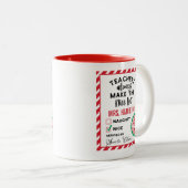 Cute Teacher Gift Nice List Mug (Devant droit)