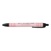 Cute Teacher Pink Typography Personalized Zwarte Inkt Pen (Bodem)