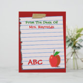 Cute Teacher Stationery (Staand voorkant)