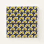 Cute Teachers Boho Rainbow op Gray Notitieboek (Achterkant)