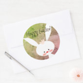 Cute teal bunny happy Easter stickers (Enveloppe)